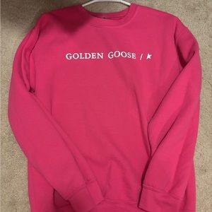 Pink golden goose crewneck
